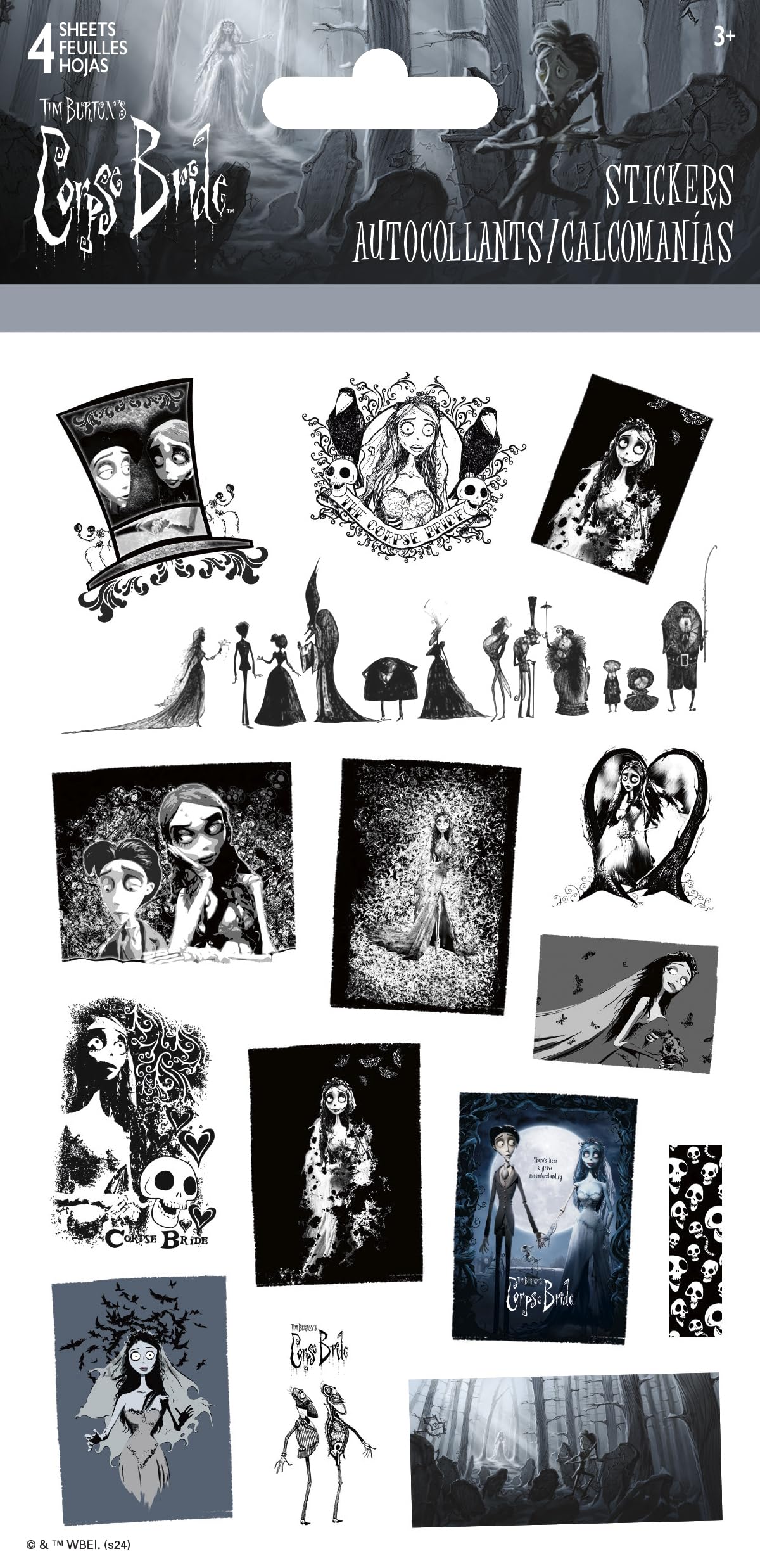 Tim Burton - Corpse Bride Standard Stickers - 4 Sheet