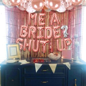 LaVenty Me A Bride? Shut Up! Banner Balloons Bachelorette Party Decorations Funny Bridal Shower Party Bachelorette Party Decorations