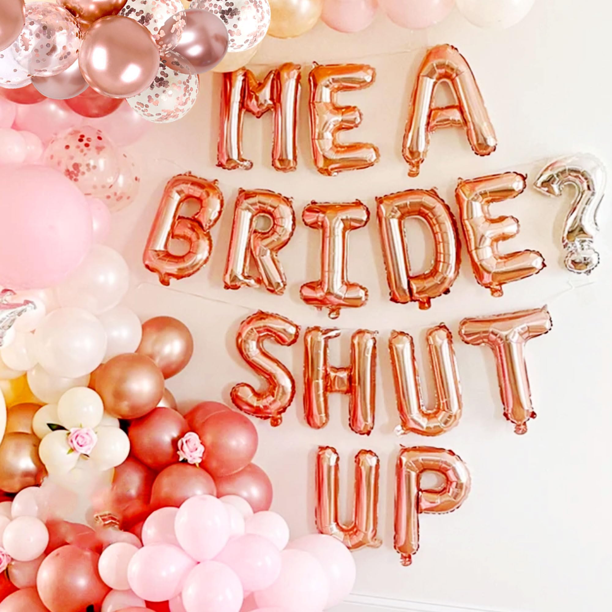 LaVenty Me A Bride? Shut Up! Banner Balloons Bachelorette Party Decorations Funny Bridal Shower Party Bachelorette Party Decorations