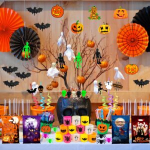 CHSLtmxq 206pcs Halloween Party Favors, Halloween Stationery Supplies Set, Halloween Treats Goodie Bags Fillers gifts, Classroom Prizes, Halloween Prizes for Halloween Trick or Treat