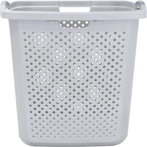 YLMZA Plastic Laundry Basket 2.5 Bushel, Soft Silver Can Laundry Hamper Baskets for Organizing Laundry Basket Laundry Organizer