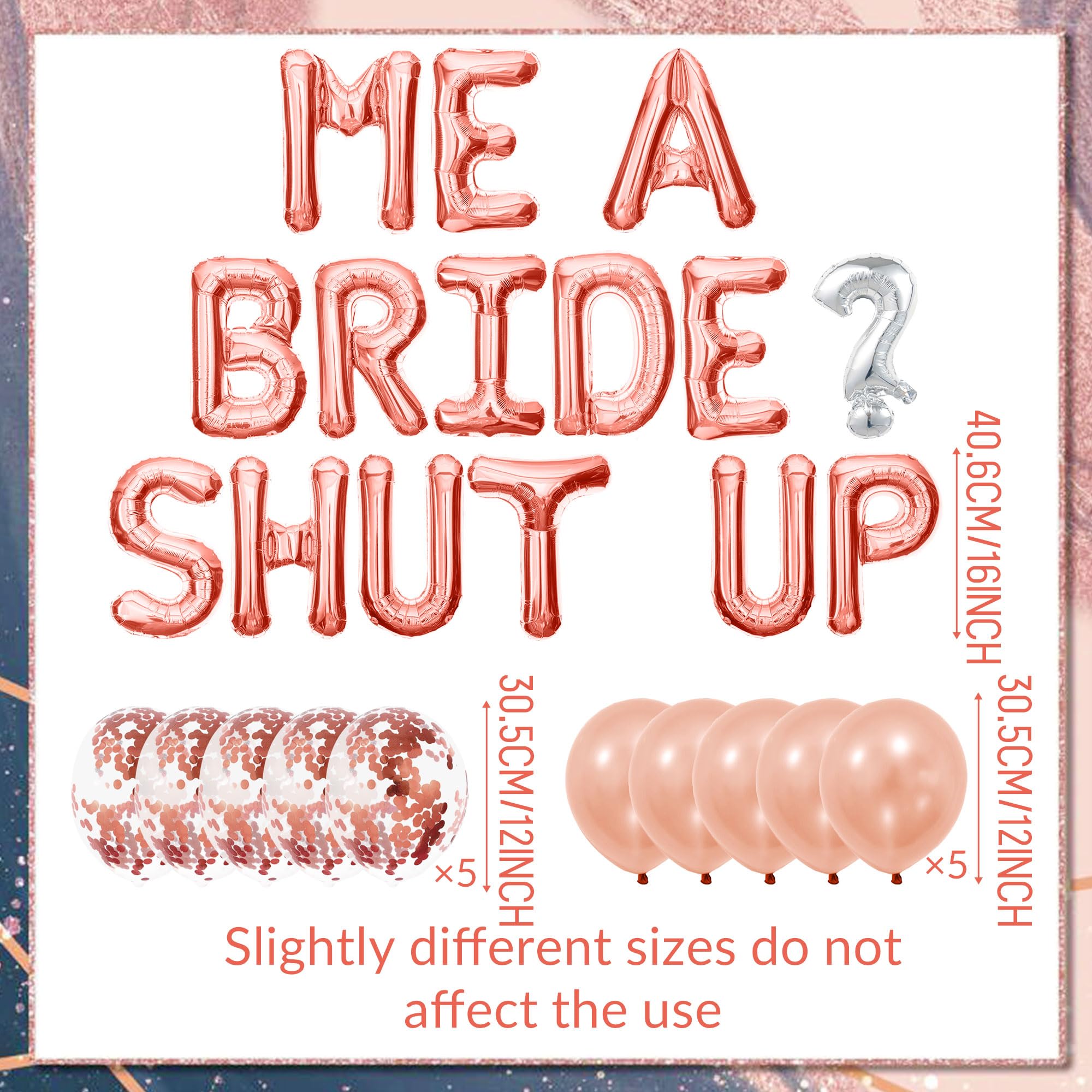 LaVenty Me A Bride? Shut Up! Banner Balloons Bachelorette Party Decorations Funny Bridal Shower Party Bachelorette Party Decorations