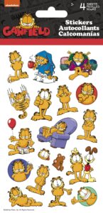 garfield: flat out garfield standard stickers - 4 sheet