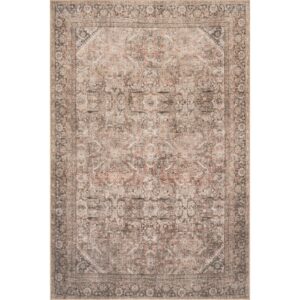 nuLOOM Hillstone Collection 8x10 Area Rug, Traditional Vintage Distressed Medallion, Thick and Soft, Durable Non-Shedding Low Pile Poly/Jute Blend, Easy to Clean, Living Room, Bedroom