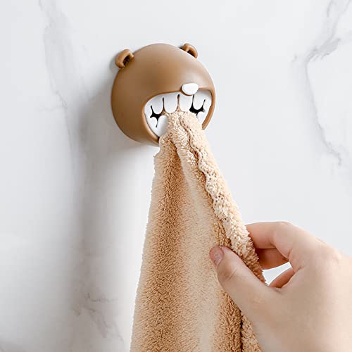 Meiliyizu Cartoon Bear Kitchen Towel Rack Multipurpose Face Towel Organization Holder for Home Kitchen Wash Face Towel Rack