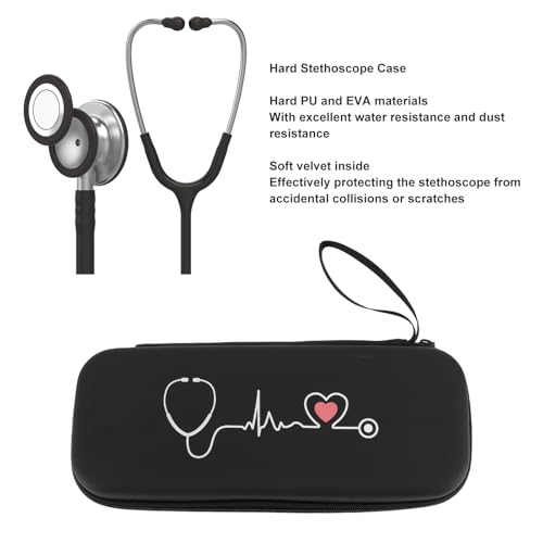 Stethoscope Case, Hard Travel Carrying Case with Mesh Pocket, Stethoscope Protective Case, for Store Stethoscope and Nursing Tools