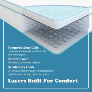 8 Inch Twin size Mattresses, New Memory Foam Hybrid Twin Mattress in a Box, Individual Pocket Spring Breathable Comfortable for Sleep Supportive and Pressure Relief, Medium Firm Mattresses (Twin)