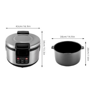 REHOUPTU Rice Warmer with Inner Pot, Commercial Rice Warmer with Display (Warm Function Only, Not Cooker) Stainless Steel Exterior, Non-Stick Insert Pot-19 L/20QT, Use for Hotel, Canteen