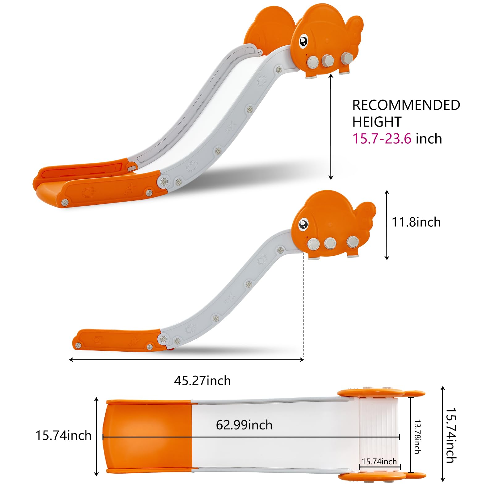 Couch Slide, Sofa Slider for Kids, Easy Moving & Install Bedside, Table, Stairs, Sofa Toy for Finding Clown Fish Nemo Slide