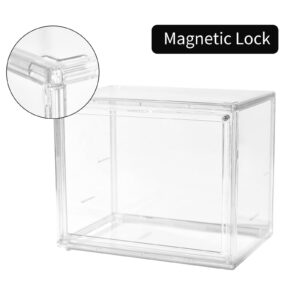 Clear Acrylic Display Case with Magnetic Attraction Lid, Dustproof Book & Cosmetic Display Cases, Large Figures Collectibles Showcase, Shoe Box, Bag Organizer