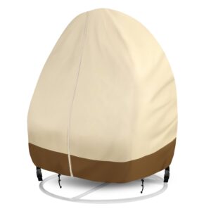 egg chair cover double - 91x87 inch large patio hanging egg chair cover 420d oxford durable waterproof outdoor chair cover for porch wicker egg swing with zipper windproof hanging chair cover