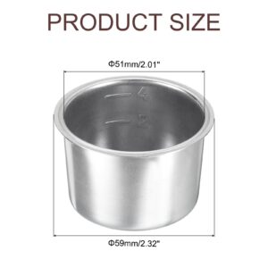 uxcell 1Pcs 51mm Coffee Filter Basket, 4-Cup Stainless Steel Reusable Espresso Coffee Machine Bowl Baskets Replacement