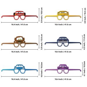 We1Fit Race Car Paper Eyeglasses Race Car Party Favors Supplies Birthday Party Decorations Gifts Photo Booth Props for Kids Boys