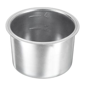 uxcell 1pcs 51mm coffee filter basket, 4-cup stainless steel reusable espresso coffee machine bowl baskets replacement