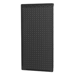 OmniWall 18 Gauge Galvanneal Metal Pegboard 16'' x 32'' OmniPanel (Includes Cleats) for Tools, Black (Black)