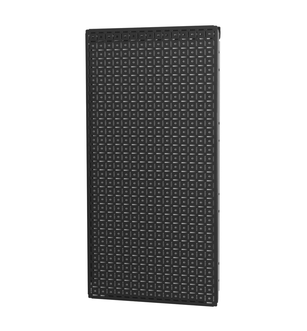 OmniWall 18 Gauge Galvanneal Metal Pegboard 16'' x 32'' OmniPanel (Includes Cleats) for Tools, Black (Black)