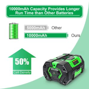 YongerTool 56V 10Ah High Power Rechargeable Lithium-Ion Battery for EGO 56V Cordless Power Equipment Replace BA5600T BA6720T