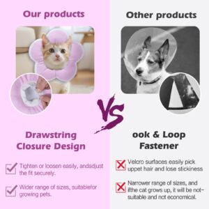 LOVITIANCE Dog Cones for Small Dogs,Comfortable Adjustable Soft Dog Cone After Surgery，Soft Protective Recovery Cone for Dogs and Cats,Washable Dog Elizabethan Collar Stop Licking Wounds (Pink, S)