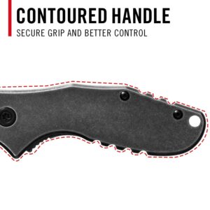 COAST CONTRA EDC Folding Pocketknife, Flip Tab, Frame Lock, Pocket Clip, Stainless-Steel, Wharncliff Blade