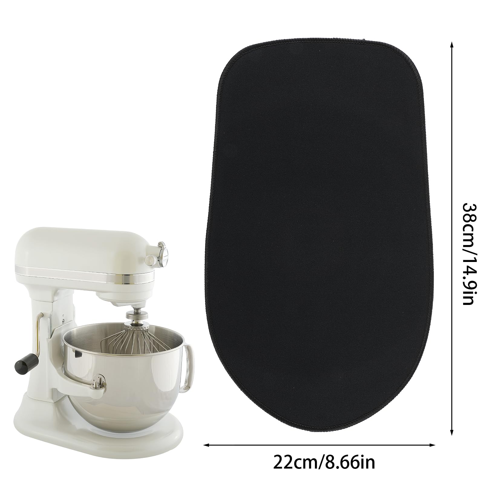 COMNICO Sliding Mat for Kitchen aid Stand Mixer Mixer Mover Slider Mat Pad Kitchen Aid 4.5-5qt Tilt-Head Stand Mixer Kitchen Appliance Slide Tray - Strong Sturdy Non-Slip Appliance Slider Board