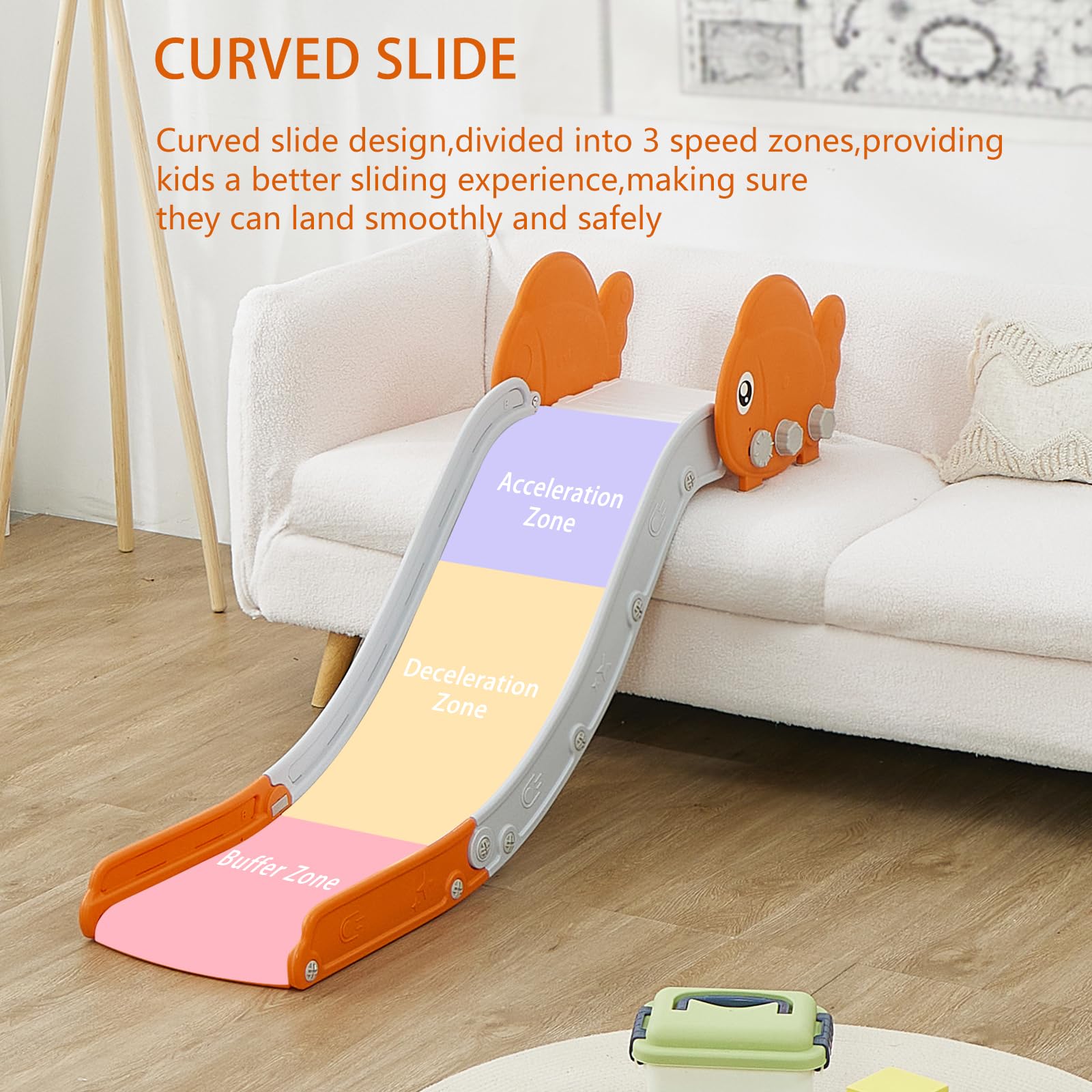 Couch Slide, Sofa Slider for Kids, Easy Moving & Install Bedside, Table, Stairs, Sofa Toy for Finding Clown Fish Nemo Slide