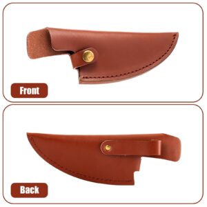 NQEUEPN Leather Sheath, Leather Knife Edge Guards for 6 Inch Boning Knife Holder Cleaver Blade Holster with Loop Belt Shop Knives Covers Knife Sleeves Kitchen Supply for Camping Outdoor Activity