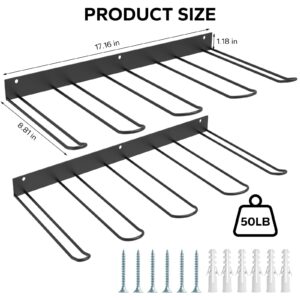 VANSHINIEER 2 Pack Boot Rack Wader Hangers Wall Mounted Shoe Rack, Metal Boot Hangers for Tall Boots and Cowboy Boot, 4 Pair Boot Storage Organizer for Closet Entryway Indoor Garage