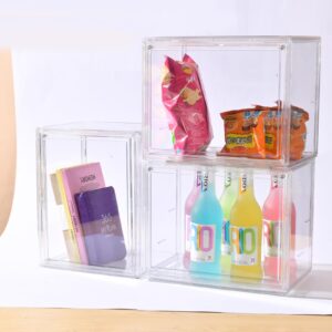 Clear Acrylic Display Case with Magnetic Attraction Lid, Dustproof Book & Cosmetic Display Cases, Large Figures Collectibles Showcase, Shoe Box, Bag Organizer