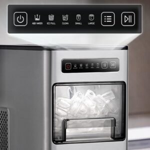 HiCOZY Ice Maker Countertop,Ice in 6 Mins, 24 lbs/Day, Portable & Compact Gift with Self-Cleaning,for Apartment/Under Cabinet/Kitchen/Office/Camping/RV/Home Bar （Light Black）