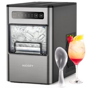 HiCOZY Ice Maker Countertop,Ice in 6 Mins, 24 lbs/Day, Portable & Compact Gift with Self-Cleaning,for Apartment/Under Cabinet/Kitchen/Office/Camping/RV/Home Bar （Light Black）