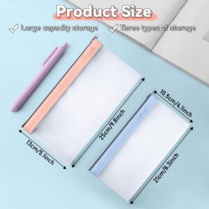 Timart Clear Pencil Pouch-3 Pack(2 Large+1 Small), Clear Pencil Case Large, Pen Holder with Zipper for Kids, Clear Makeup Pouch, Kids Pencil Pouch for Office School Supplies Makeup Travel Accessories