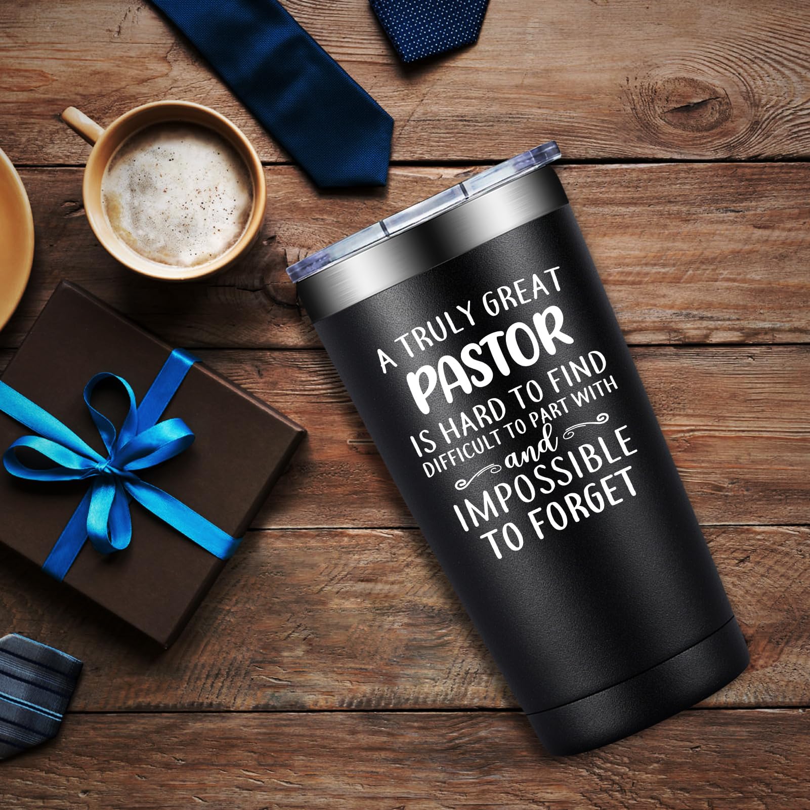 DOEARTE Pastor Appreciation Gifts - Pastor Gifts for Men - A Truly Great Pastor is Hard to Find - Thank You, Christmas, Religious, Christian Gifts for Pastor - 20oz Tumbler