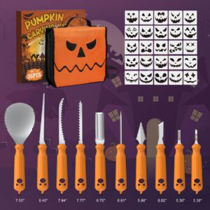 imarku Pumpkin Carving Kit, 36PCS Pumpkin Carving Tools, Professional Pumpkin Carving Knife Set with Stencils & Bag for Beginners, Sharp Pumpkin Carving, Best Christmas Gifts for Women Men