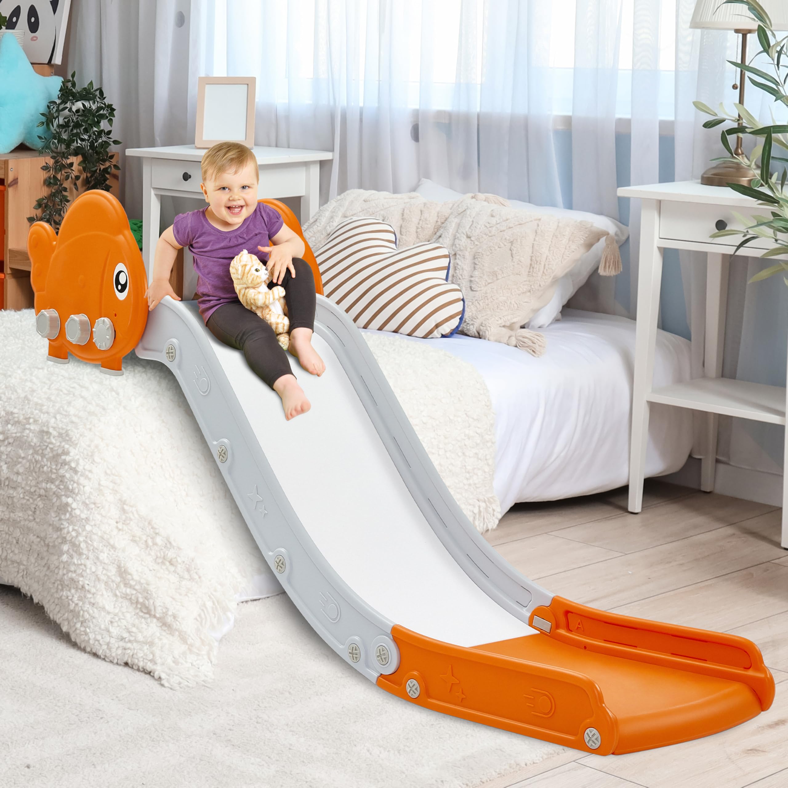 Couch Slide, Sofa Slider for Kids, Easy Moving & Install Bedside, Table, Stairs, Sofa Toy for Finding Clown Fish Nemo Slide