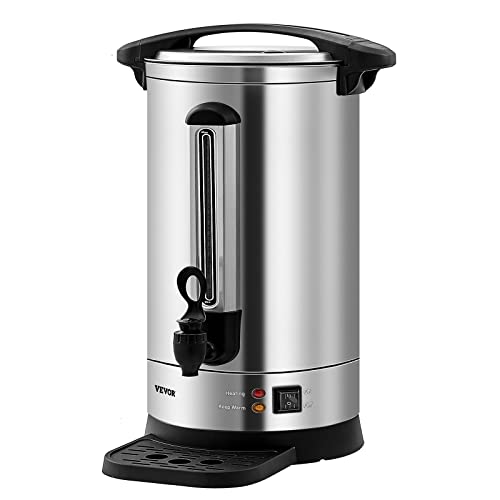 VEVOR Coffee Urn 65Cups/9.75L, Coffee Maker Urn 1500W, Large Coffee Dispenser With Coffee Level Window