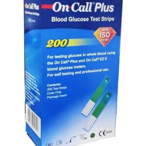 On Call Plus Blood Glucose Test Strips 200 Strips by Navnihaal