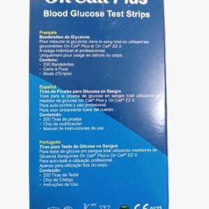 On Call Plus Blood Glucose Test Strips 200 Strips by Navnihaal