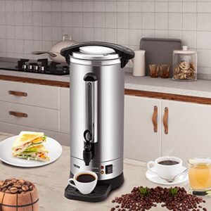 VEVOR Coffee Urn 65Cups/9.75L, Coffee Maker Urn 1500W, Large Coffee Dispenser With Coffee Level Window