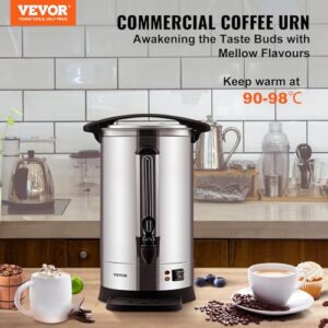 VEVOR Coffee Urn 65Cups/9.75L, Coffee Maker Urn 1500W, Large Coffee Dispenser With Coffee Level Window