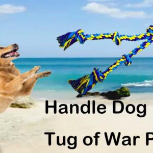 Fejapa Large Dog Rope Toys for Aggressive Chewers Pitbull Tug of War Rope Interactive Heavy Duty Outdoor Medium Large Breed XL Dog Chew Rope Strong Durable Dog Tug Toys Tough Pull Rope with Handle