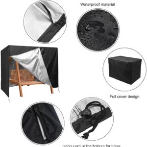 Outdoor Swing Cover 3 Seater Hammock Patio Cover Furniture Garden Glider Chair Cover Heavy Duty Patio Furniture Covers All Weather Protection 87" Lx49'' Wx67'' H