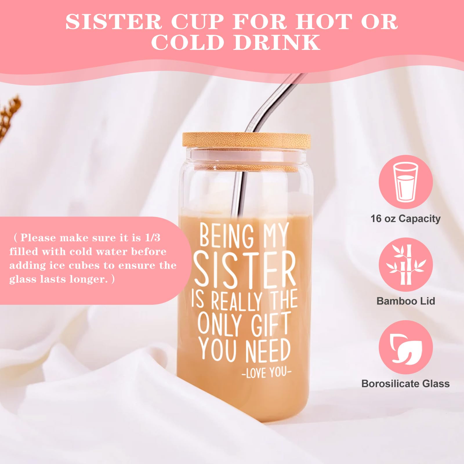 Sister Birthday Gifts, Sisters Gifts from Sister, Birthday Gifts for Sister, Big Sister, Sister in Law, Sister Adult, Best Funny Cool Gifts for Sister from Sister, Happy Birthday Sister Gifts