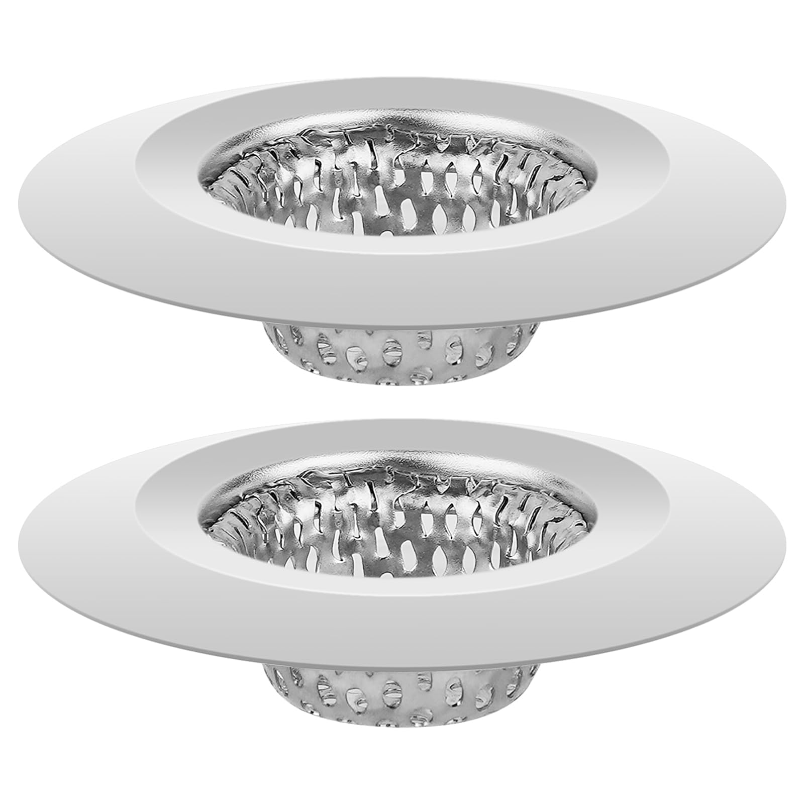 ChefBee Bathroom Sink Drain Strainer - 2PCS 1.22”Stainless Steel Shower Tub Drain Hair Catcher, Bathtub Sink Drain Cover Stopper, Anti-clogger Sink Filter Plug for Mop Pool, Utility Washbasin, RV Sink