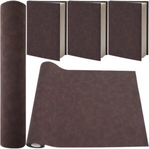 craspire 51 x 11.8in book cloth fabric suede leather fabric surface non-woven base dark brown for books binding covering protector a4-a8 bookcover album scrapbooking diy bookcloth bookbinding supplies