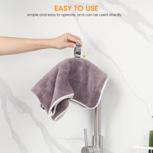 Aieve 4 Pcs Towel Clips, Hand Towel Clips for Kitchen or Bathroom, Towel Clips for Oven Handle, Dishwasher, Stove