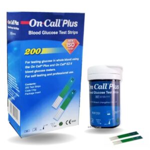 on call plus blood glucose test strips 200 strips by navnihaal