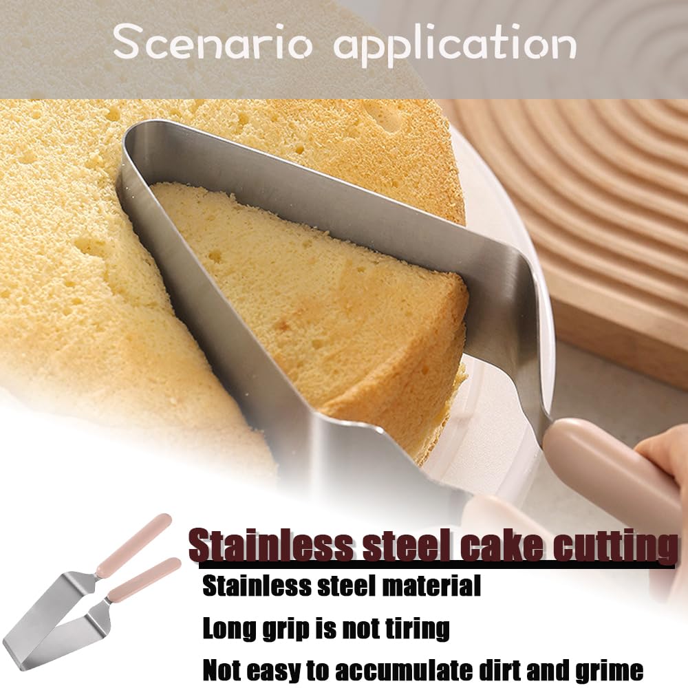 YIRUIDD Cake Divider Stainless Steel Triangular Cake Cutting Cake Divider for Cakes Pie Desserts Bread and Pizza