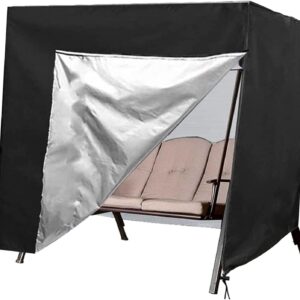 Outdoor Swing Cover 3 Seater Hammock Patio Cover Furniture Garden Glider Chair Cover Heavy Duty Patio Furniture Covers All Weather Protection 87" Lx49'' Wx67'' H