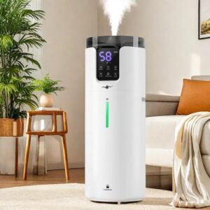 humidifier large room home bedroom 2000 sq.ft.16l/4.2gal whole house humidifiers with extension tube & 4 speed mist, cool mist humidifier with 360°nozzle for plant office commercial greenhouse