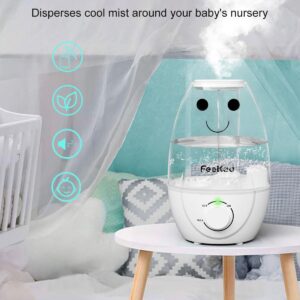 Feekaa Baby Humidifiers for Bedroom Nursery, Cool Mist Air Humidifier with Diffuser, Small Humidifier for Baby Nursery Plants & Home, BPA Free, Quiet, 24H